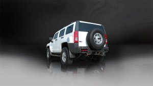 Hummer H3 Performance Exhaust - Dual Rear Exit - CORSA Performance - Sport Cat Back - Polished - `06-`08